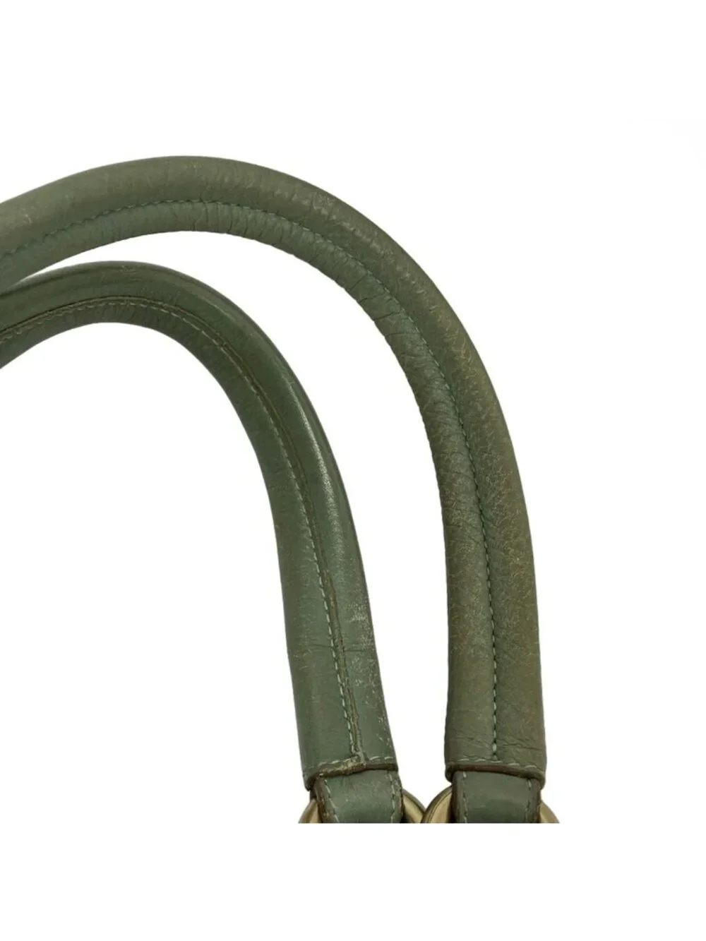 Max Mara Handbag Light Green Leather